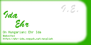 ida ehr business card